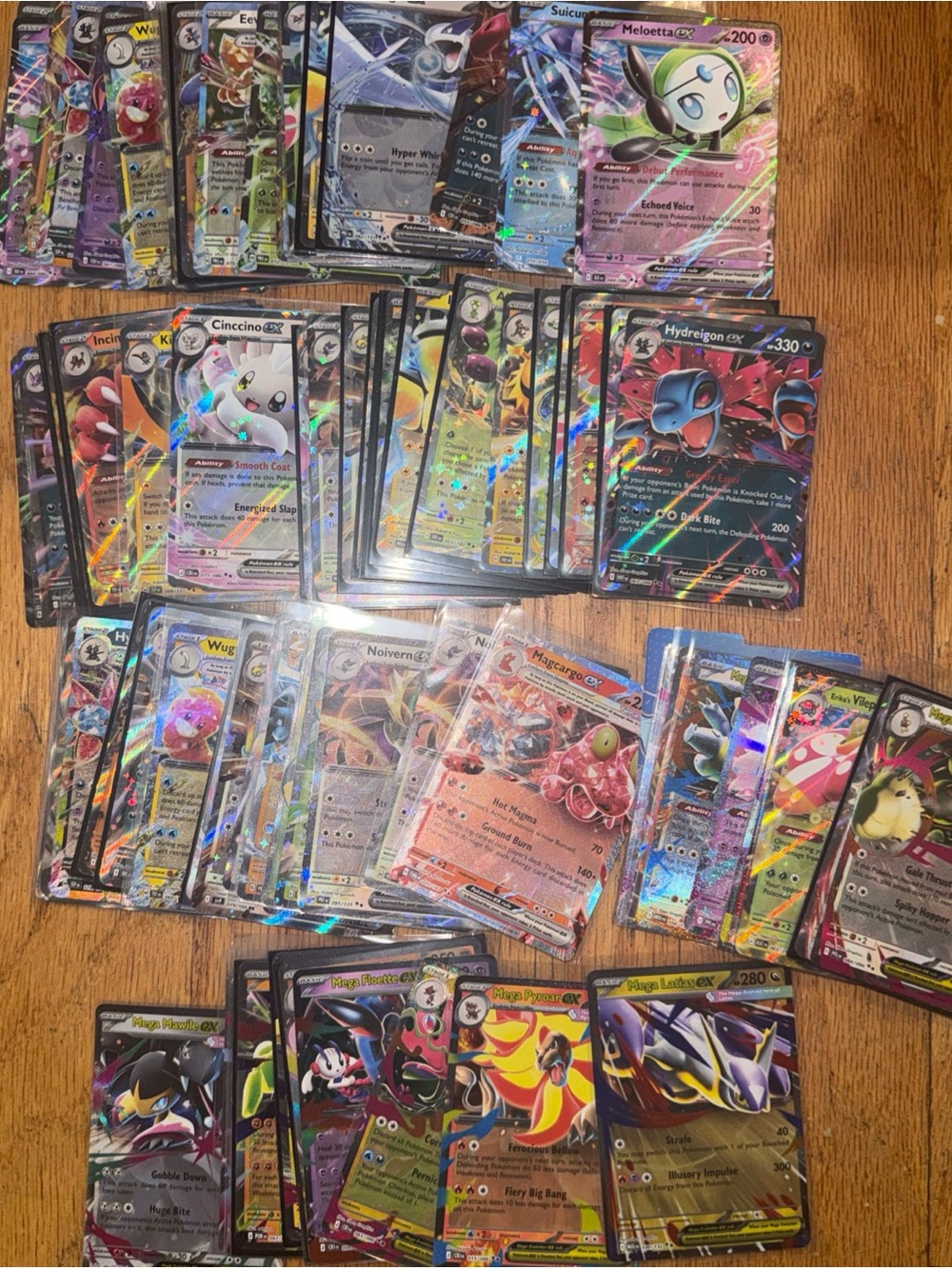 10 Assorted Holographic Pokémon EX & GX Card Lot - Mixed Colors